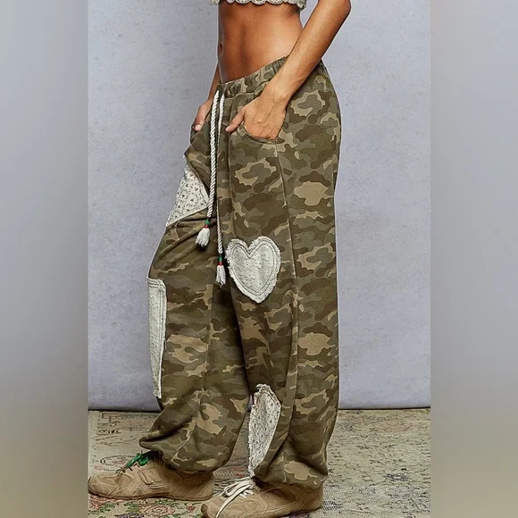 POL Camouflage Patchwork Jogger Pants - Picture 3 of 4